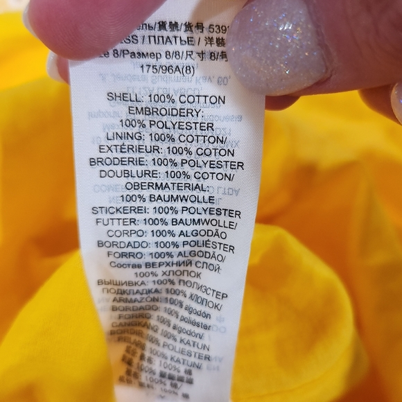 Yellow Floral Lace Dress - Picture 7 of 11